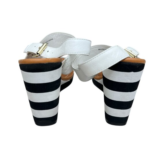 Kate Spade Bina white leather straps women's wedge sandals size 9 - Picture 6 of 12